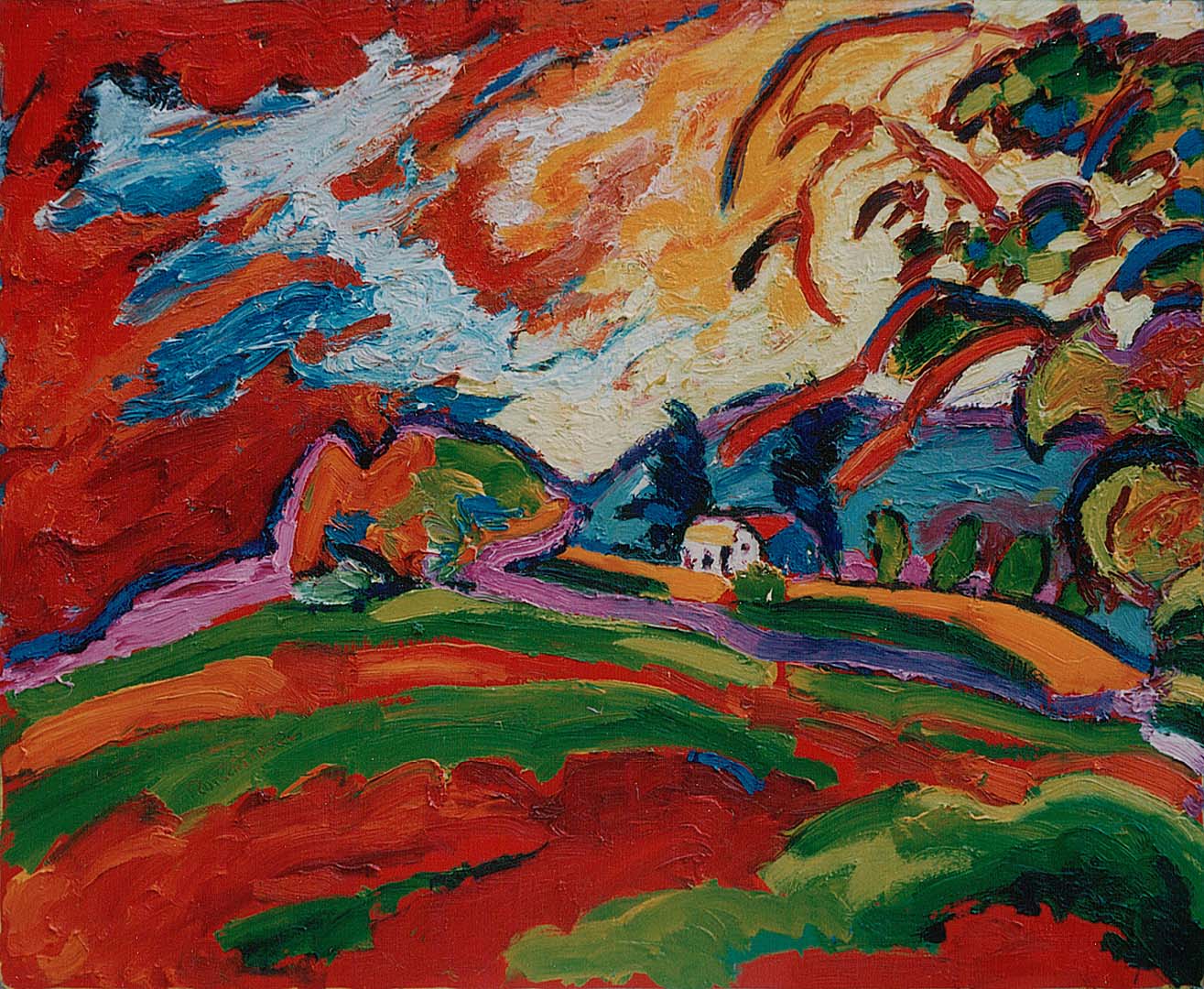 Gemälde: Landschaft bei Teichhäuser II - Ölgemälde von TM Rotschönberg