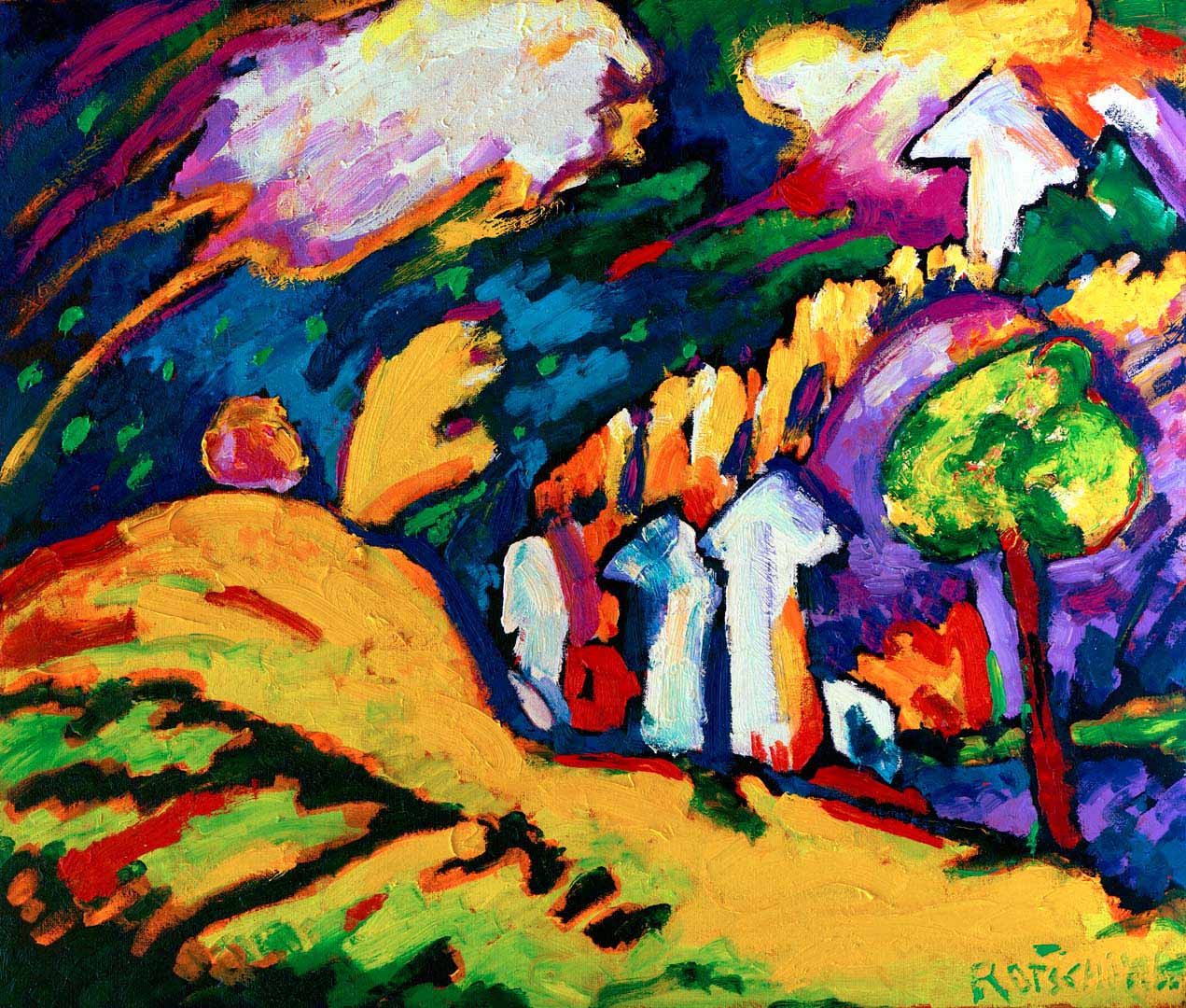 Gemälde: Landschaft für Kandinsky - Ölgemälde von TM Rotschönberg