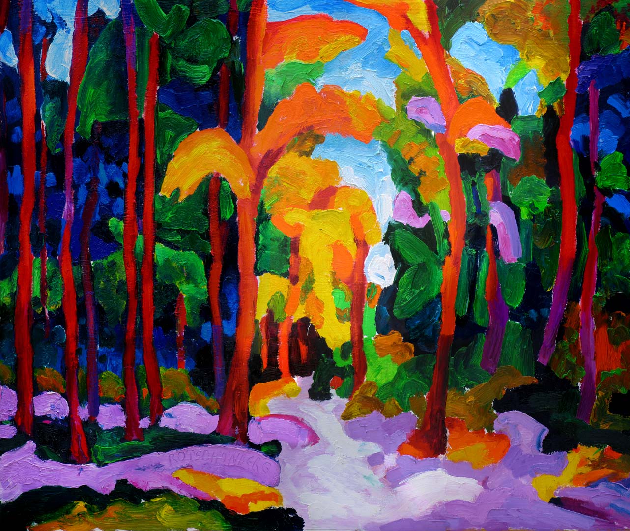 Gemälde: Waldbild II - Ölgemälde von TM Rotschönberg